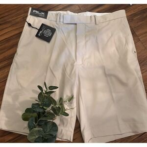 NEW RLX Ralph Lauren Cypress Golf Shorts Khaki Men's Size 34 Beige